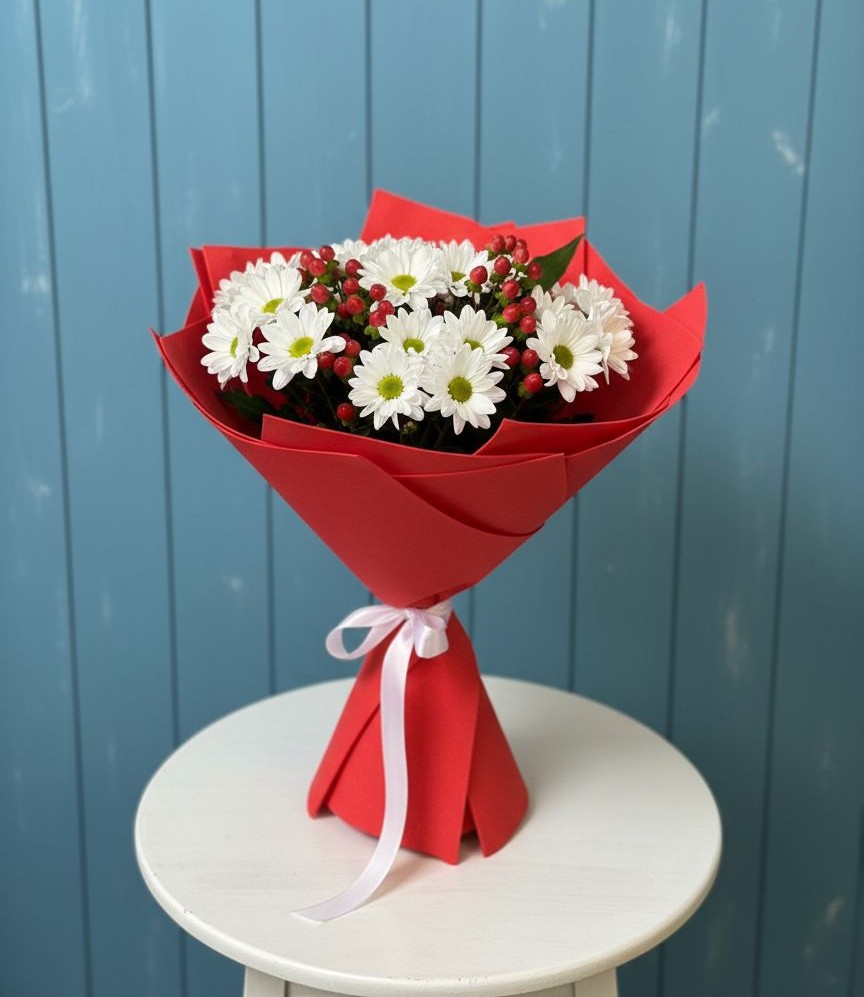 Букет цветов из: Хризантемы в Дербетовке