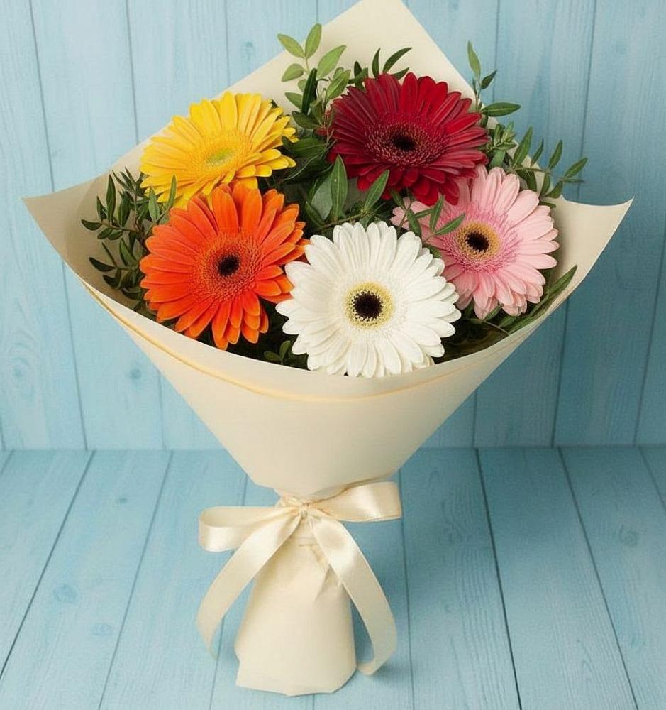 Букет цветов из: Герберы в Дербетовке