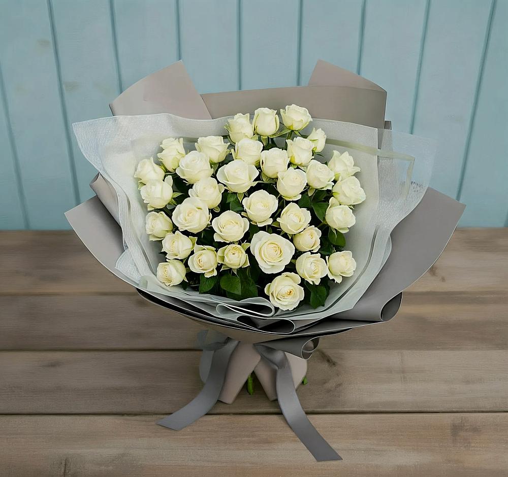 Букет Белоснежная нежность в Дербетовке