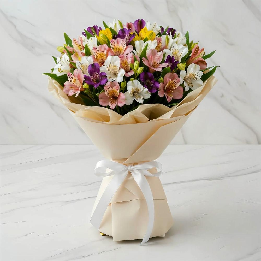 Букет цветов из: Альстромерии в Дербетовке