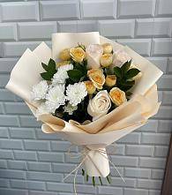 Букет цветов из:  Розы и Хризантемы в Дербетовке