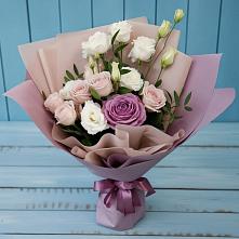Букет цветов из:  Розы и Лизиантусы в Дербетовке
