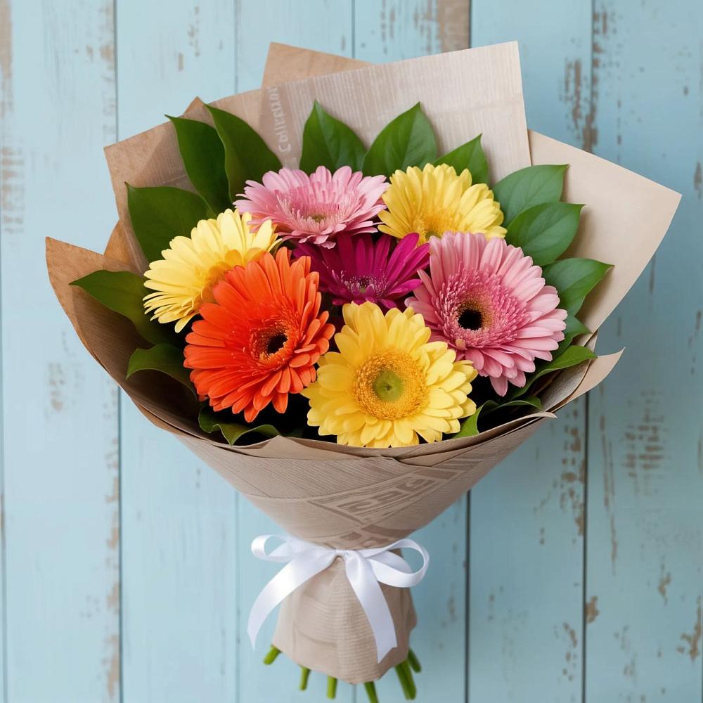 Букет цветов из: Герберы в Дербетовке