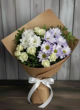 Букет цветов из:  Хризантемы и Розы в Дербетовке