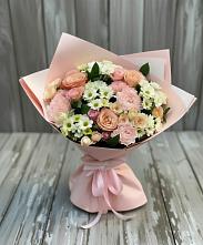 Букет цветов из:  Гвоздики, Розы и Хризантемы в Дербетовке