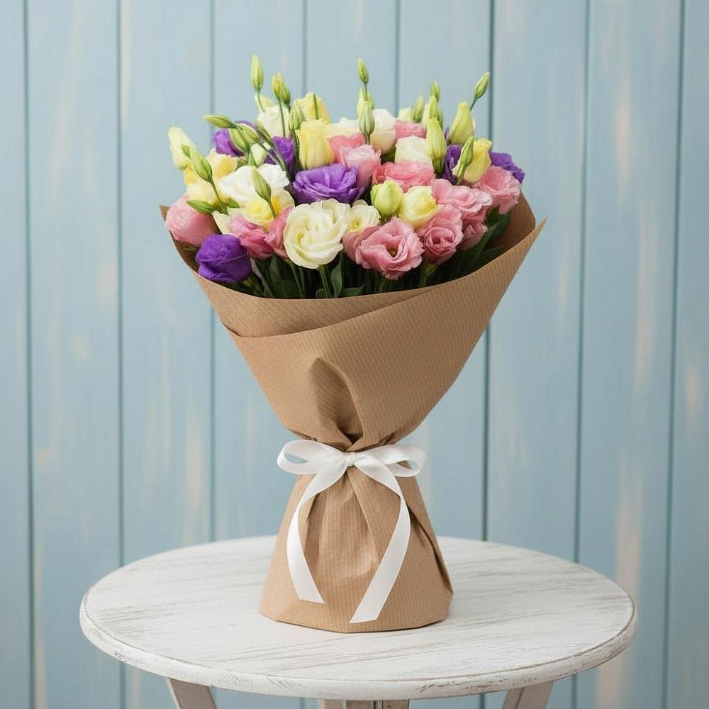 Букет цветов из: Лизиантусы в Дербетовке