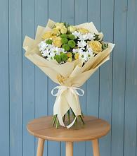 Букет цветов из:  Хризантемы и Розы в Дербетовке