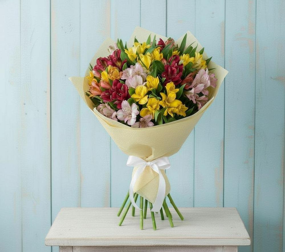 Букет цветов из: Альстромерии в Дербетовке