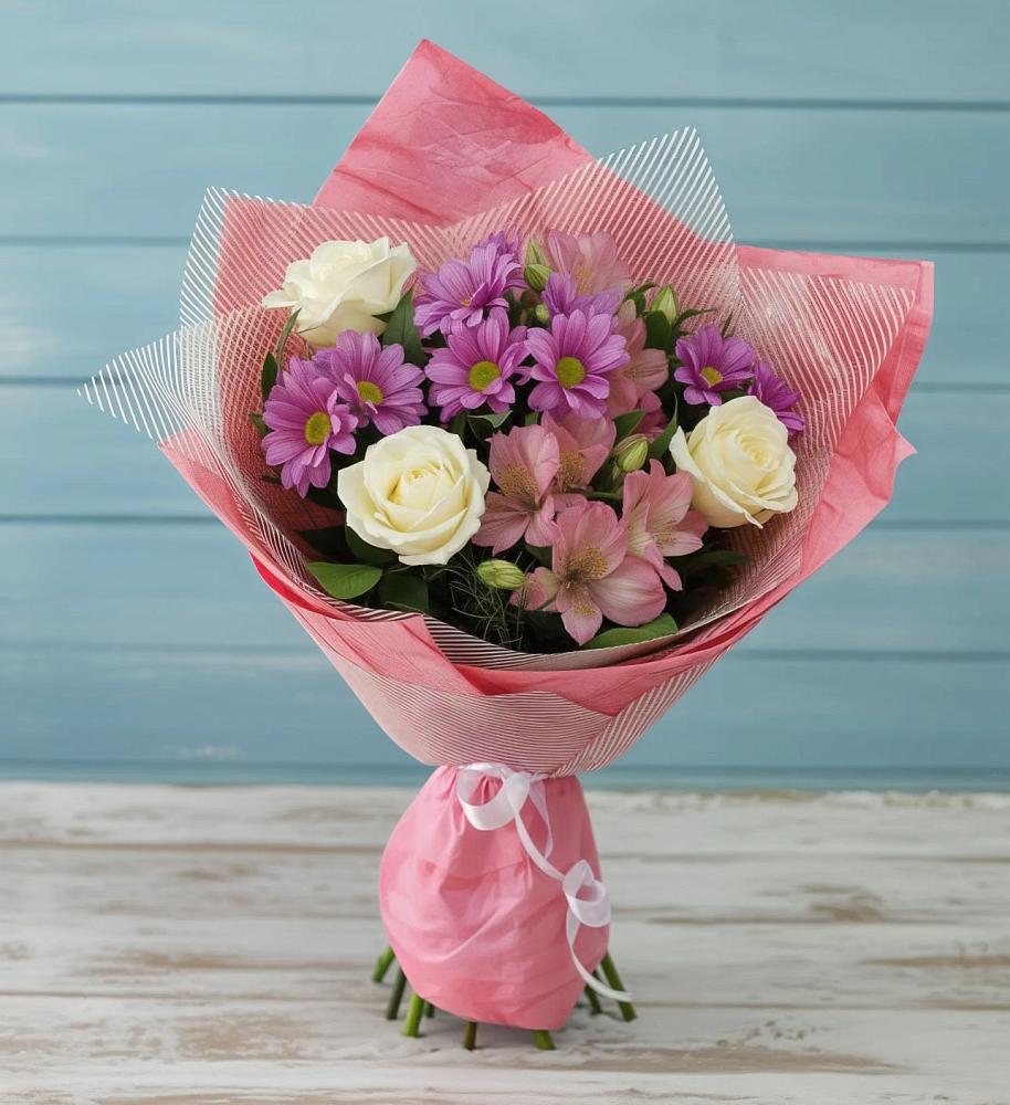 Букет цветов из: Герберы в Дербетовке