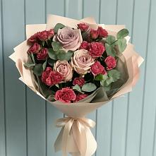 Букет цветов из:  Гвоздики и Розы в Дербетовке
