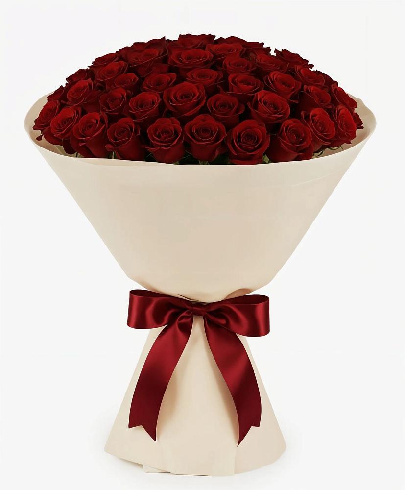 Букет 101 Бордовая роза Блэк Бакарра в Дербетовке