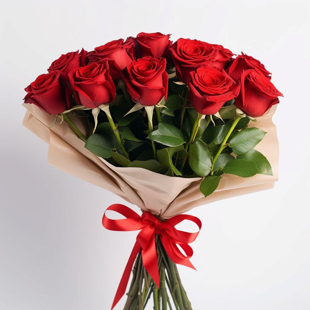 Букет 11 Красных роз Эдлесс Лав в Дербетовке