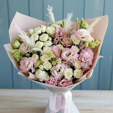 Букет цветов из:  Альстромерии и Розы в Дербетовке